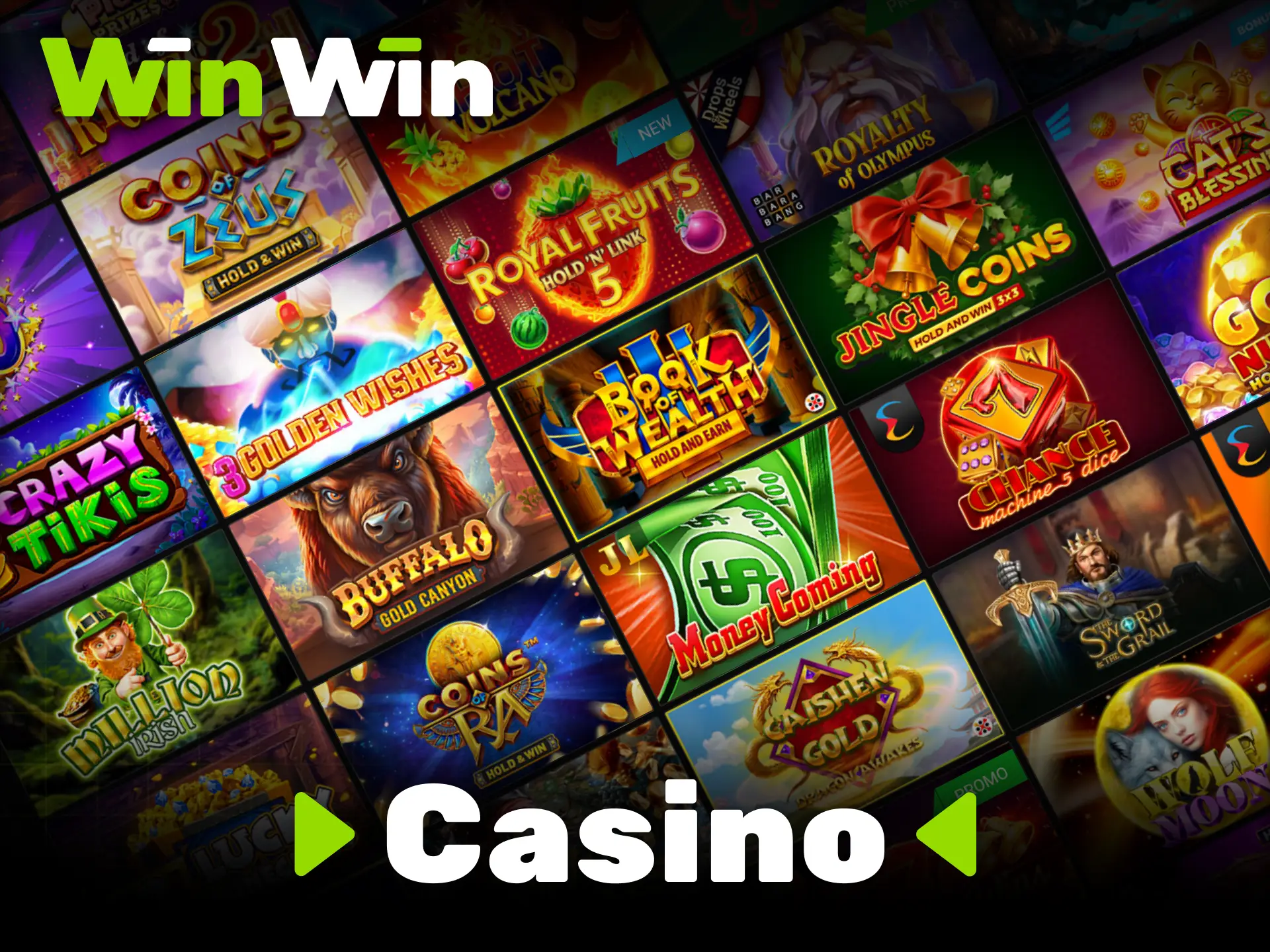WinWin has an extensive selection of casino games.