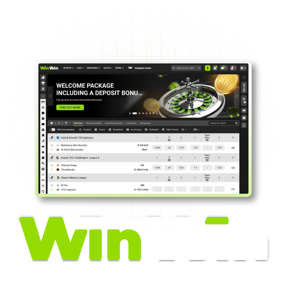 WinWin is a popular choice in Bangladesh for online casino gaming and sports betting.