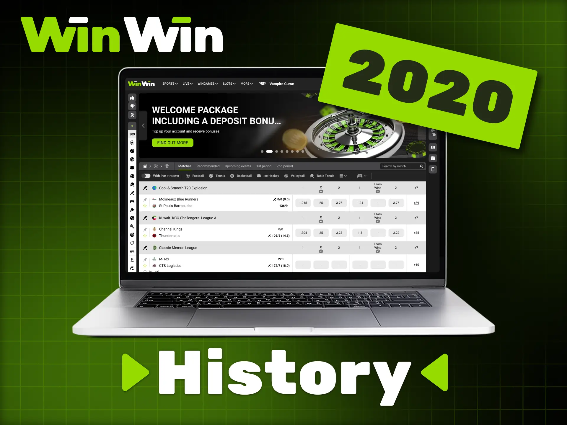 WinWin has been providing betting services since 2020.
