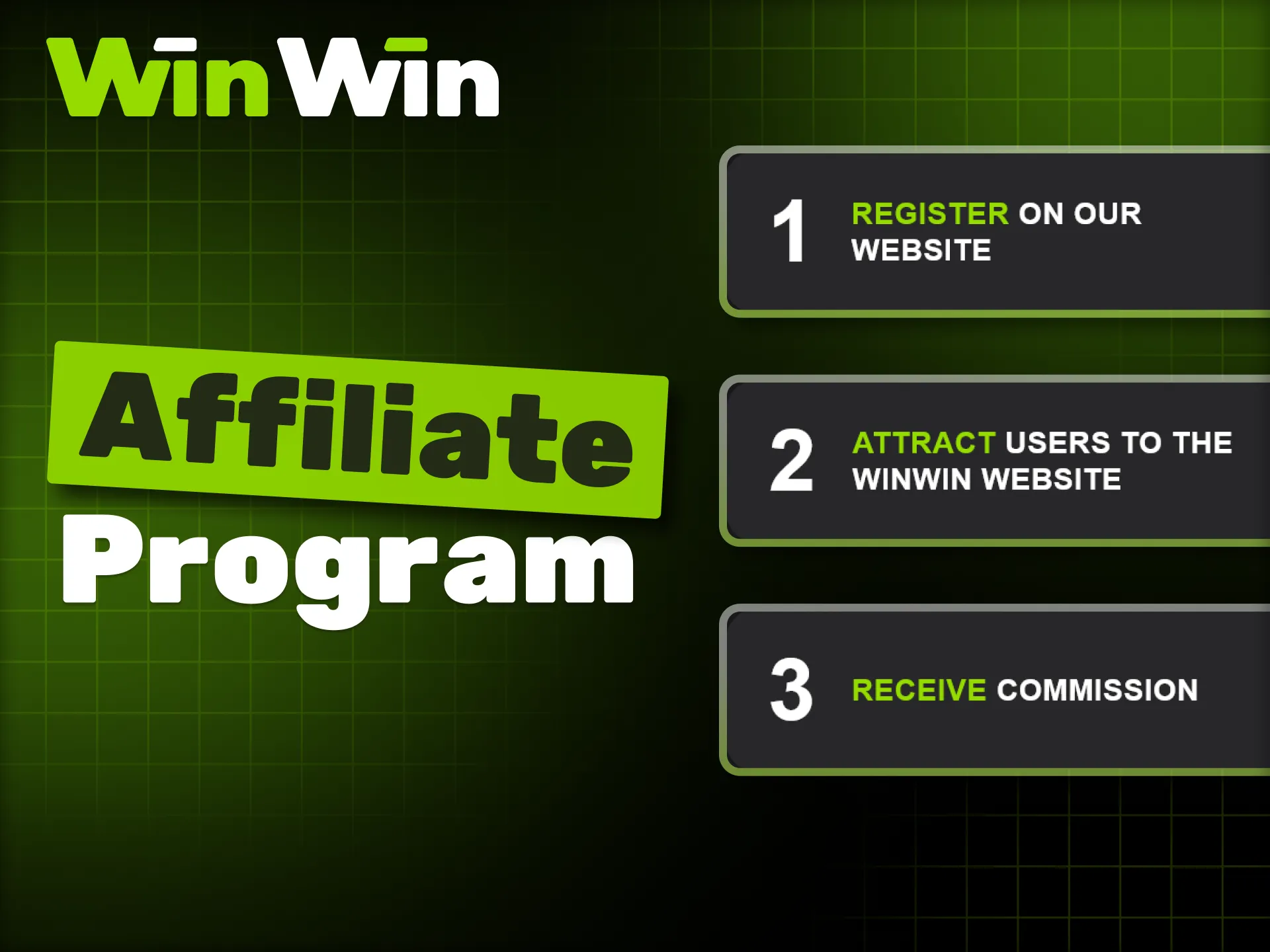 Turn your referrals into earnings with WinWin affiliate program.