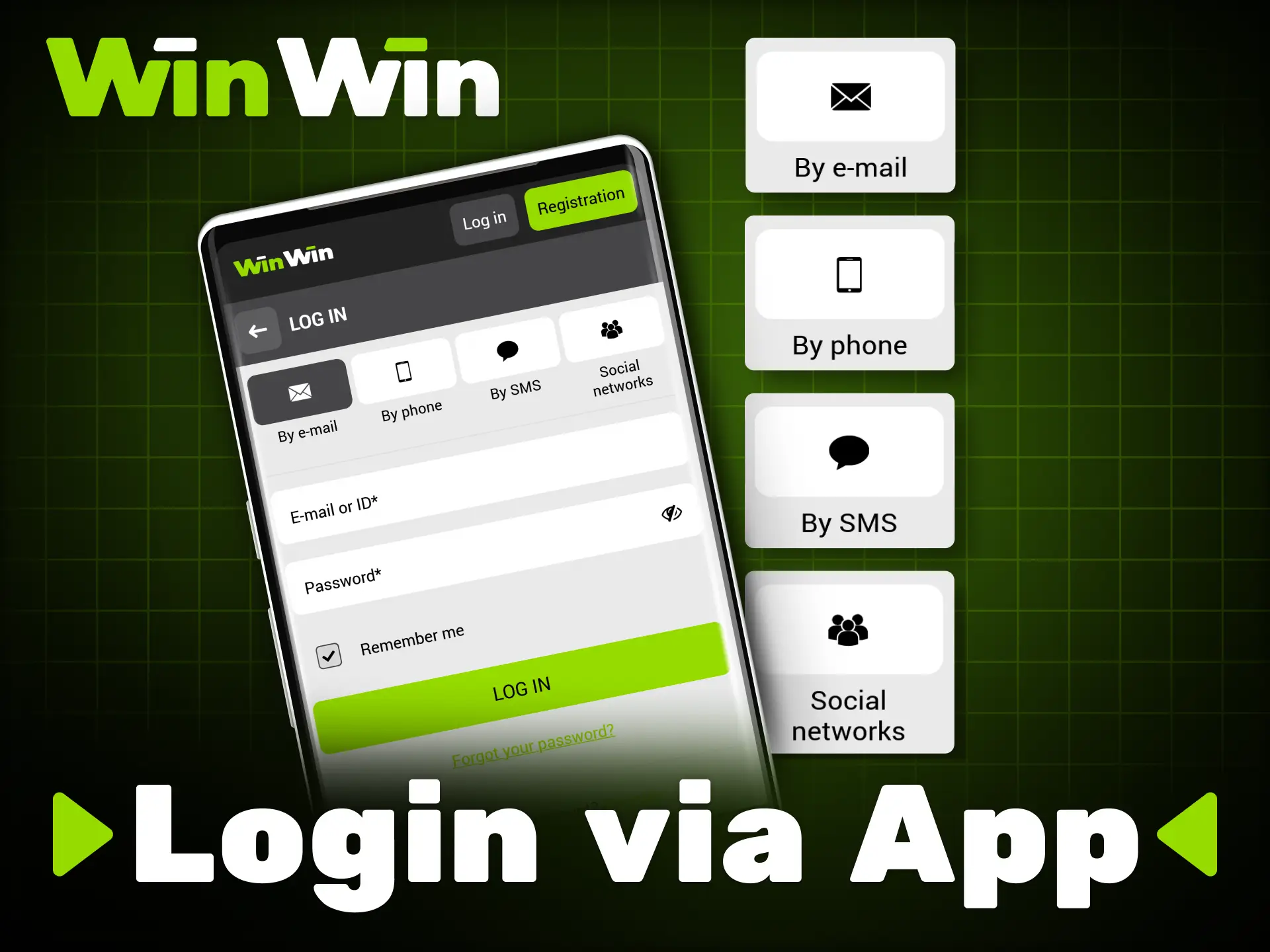 Logging into the WinWin app takes just a moment.