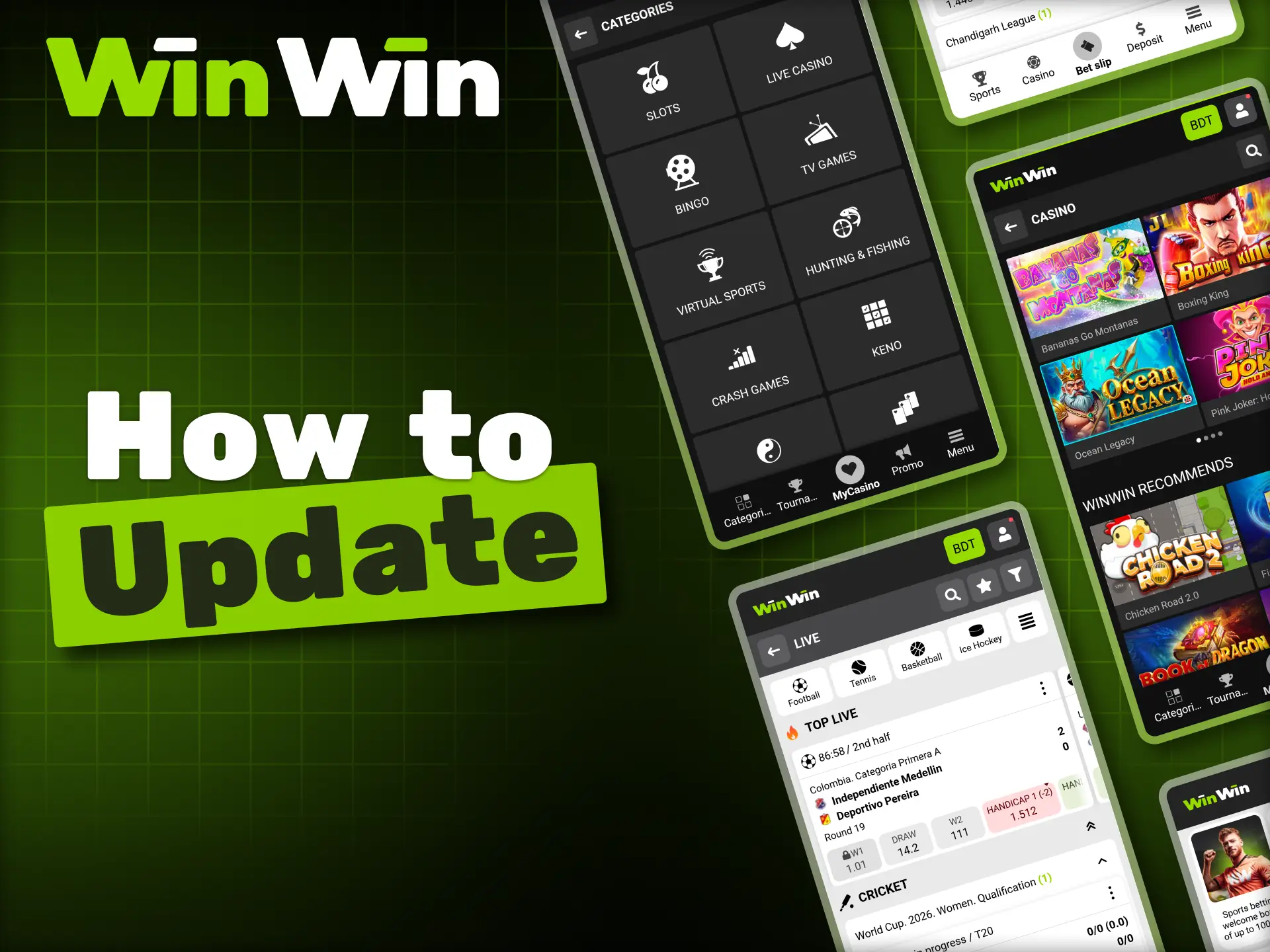 Make sure your WinWin mobile app is up to date.