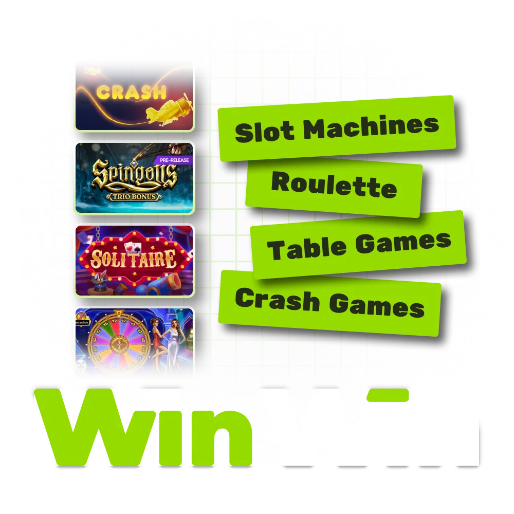 Enjoy numerous casino games at WinWin.
