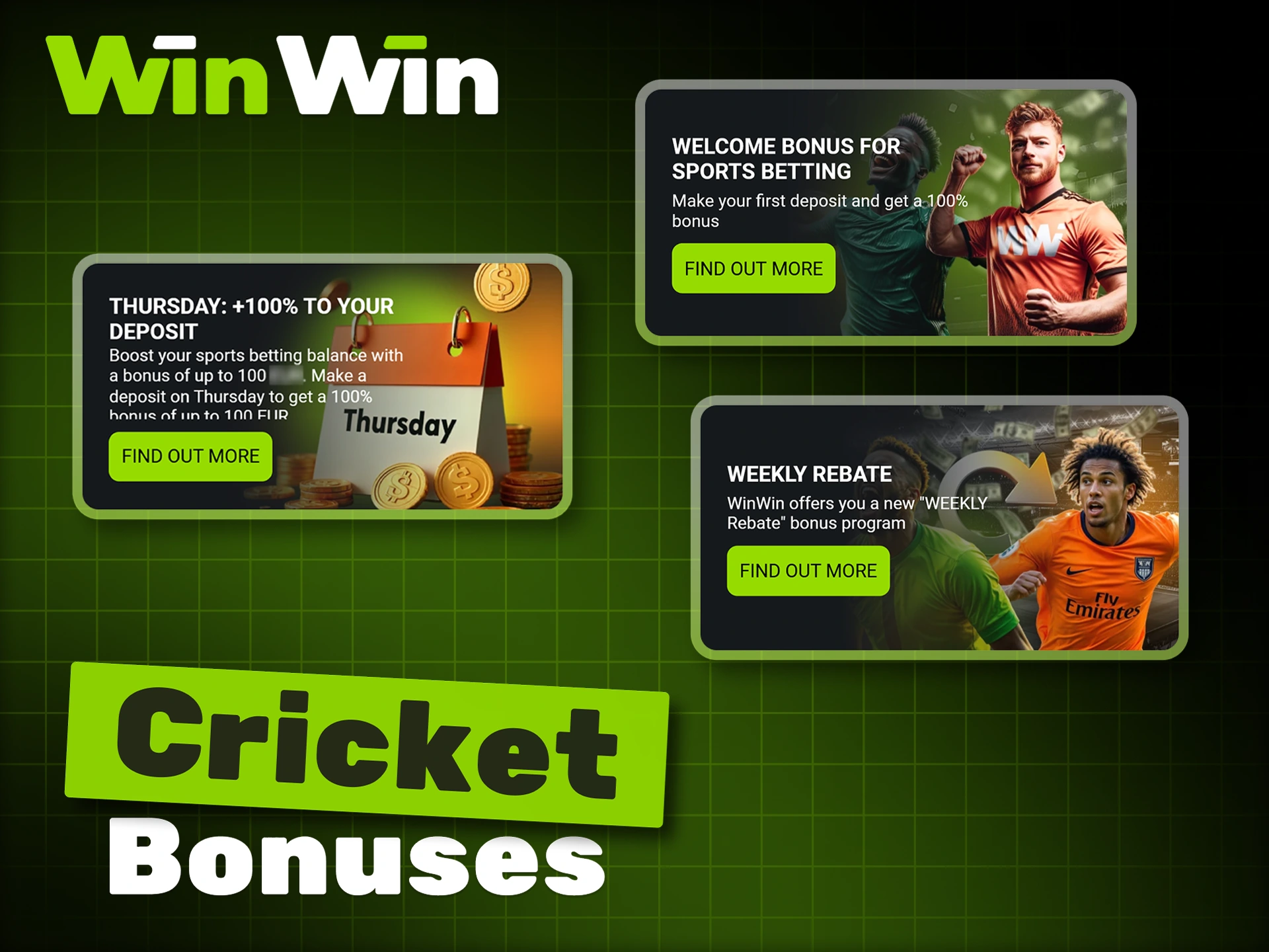 Find out what bonuses you can get from WinWin for cricket betting.