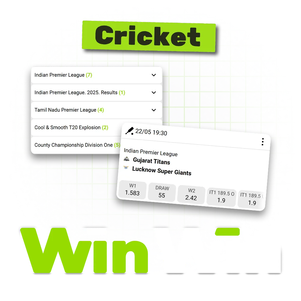 Travel to the world of cricket with WinWin.