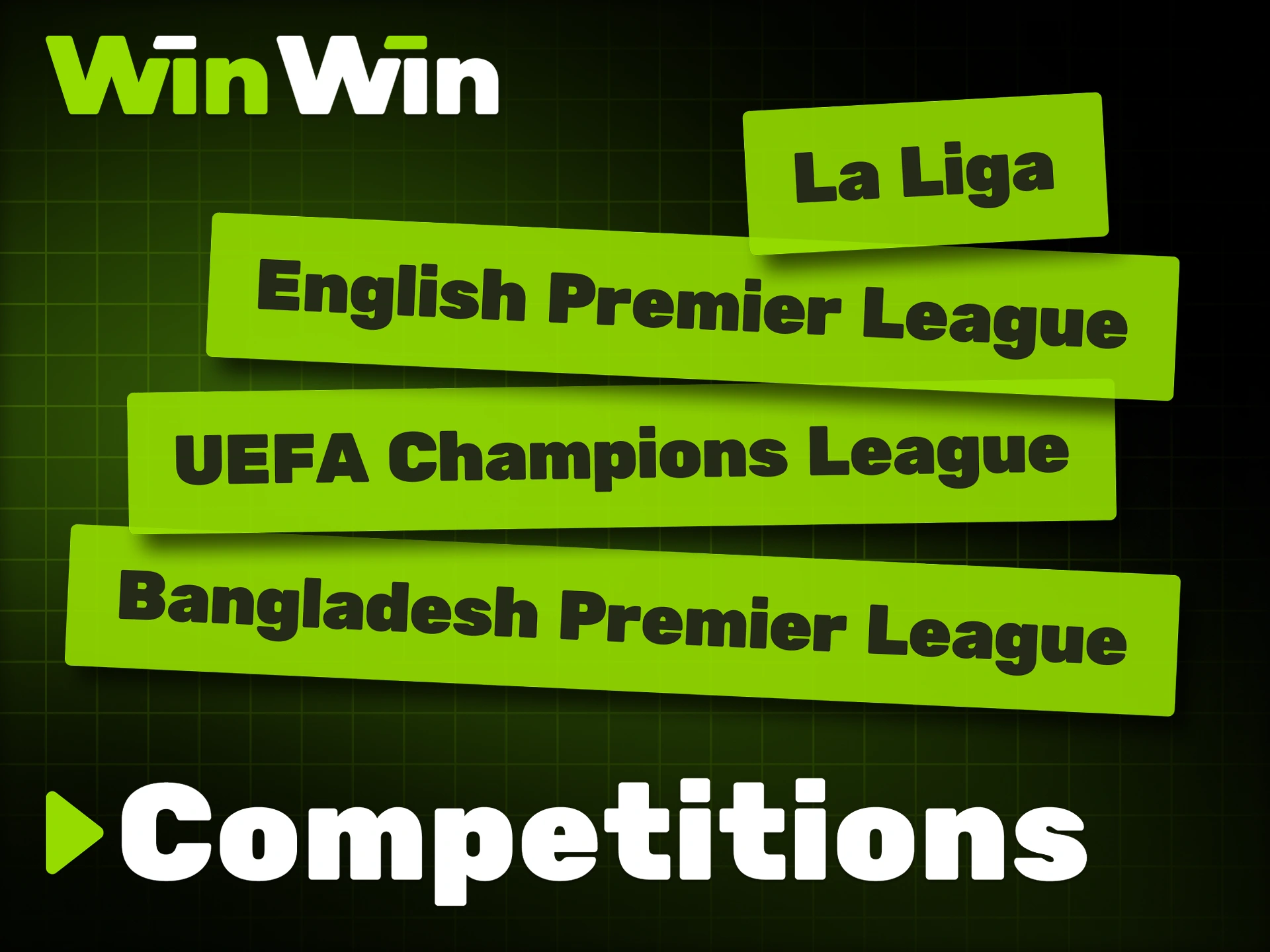 You will find a huge number of football competitions at WinWin.