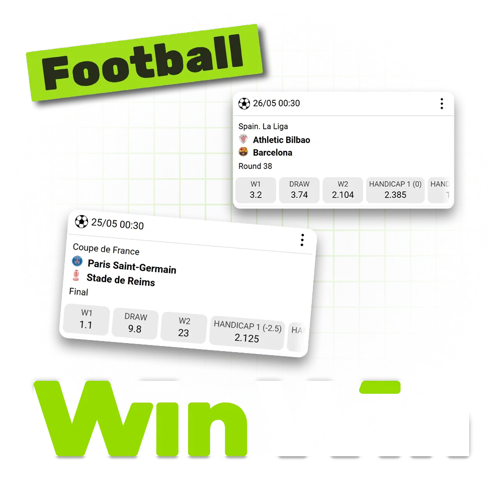 Support your favorite football team with WinWin.