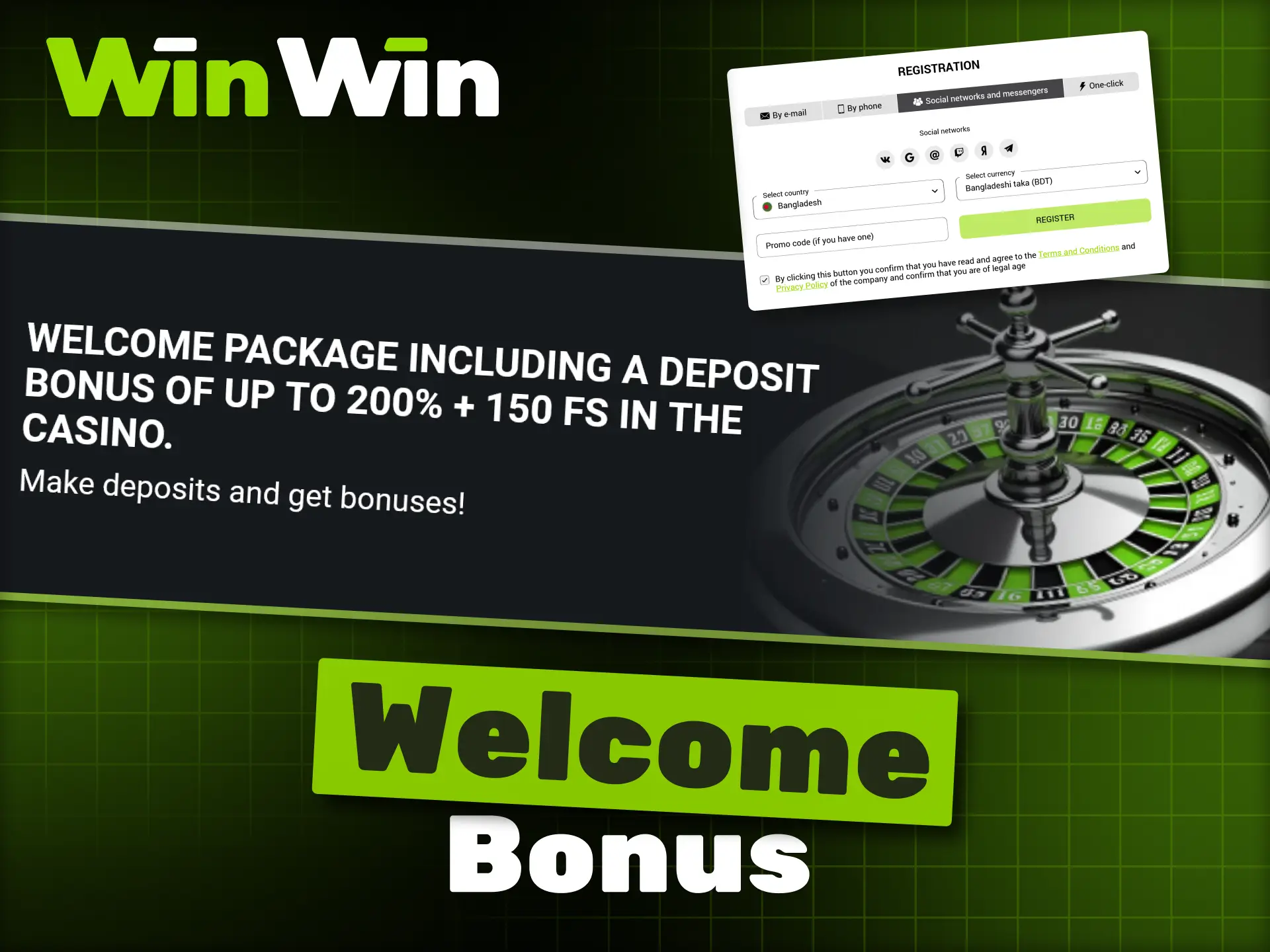Kickstart your live casino adventure with WinWin’s generous welcome bonus.