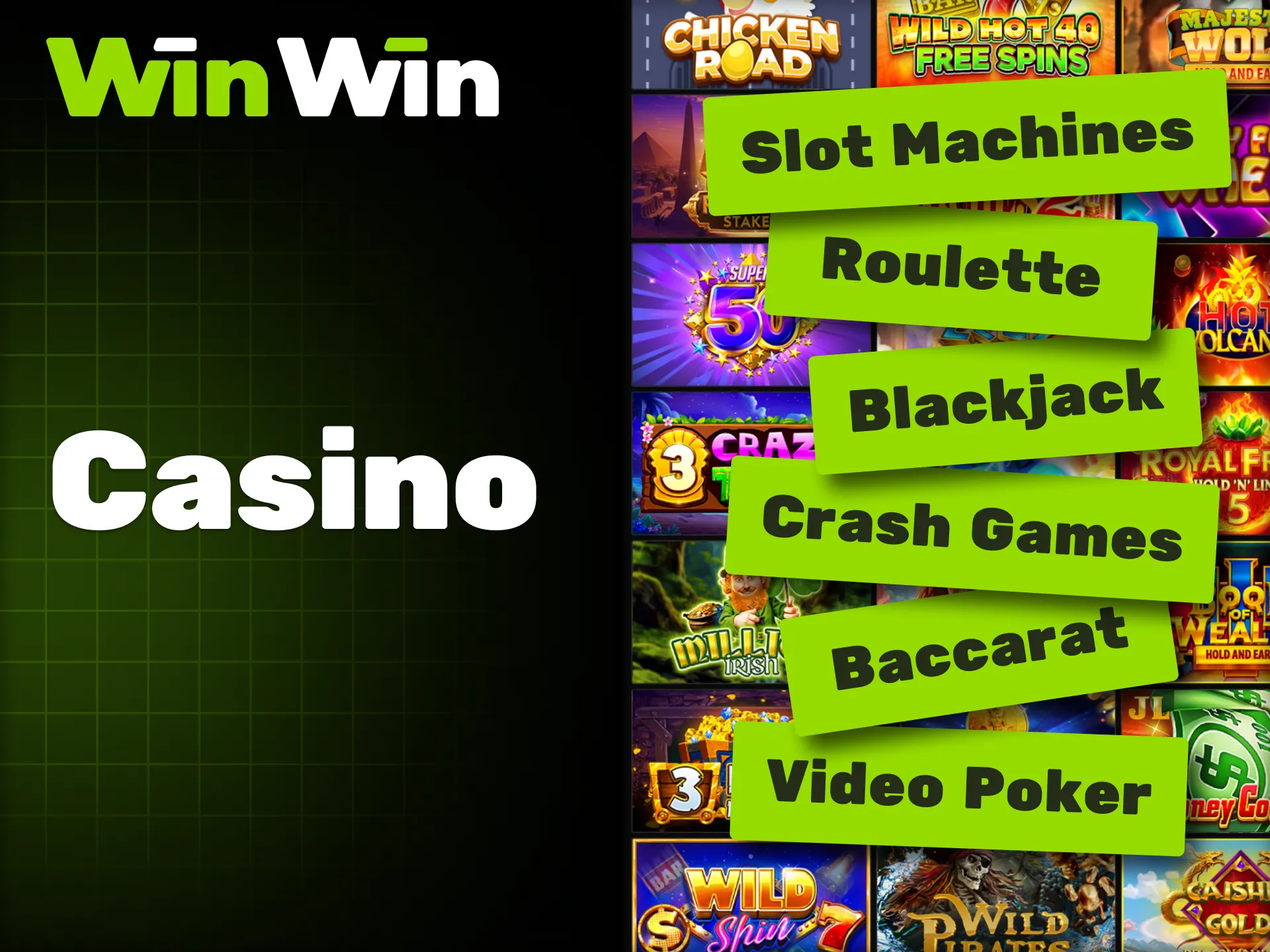 Enjoy endless entertainment with casino games at WinWin.