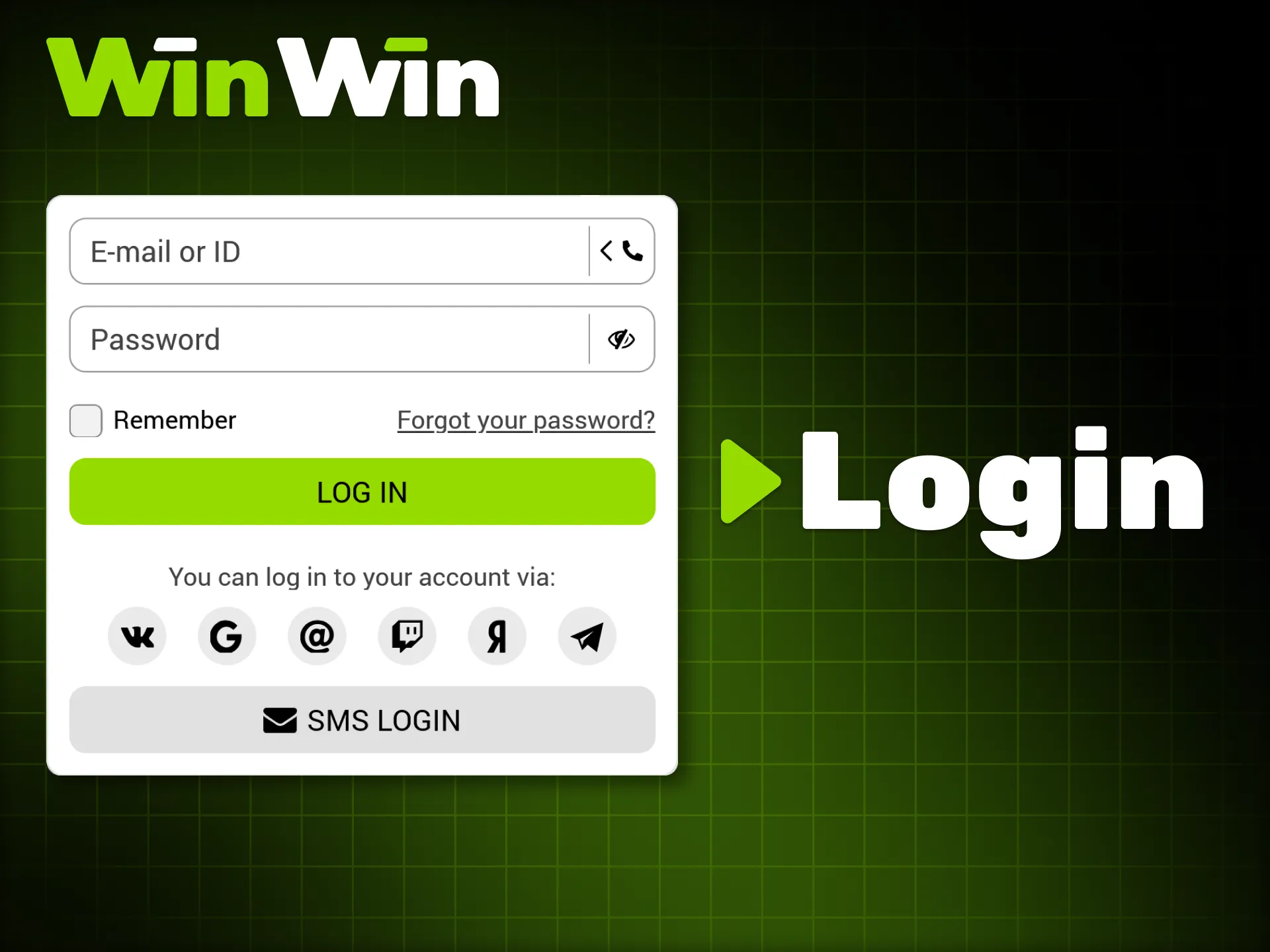 Logging into your WinWin account takes just a few seconds.