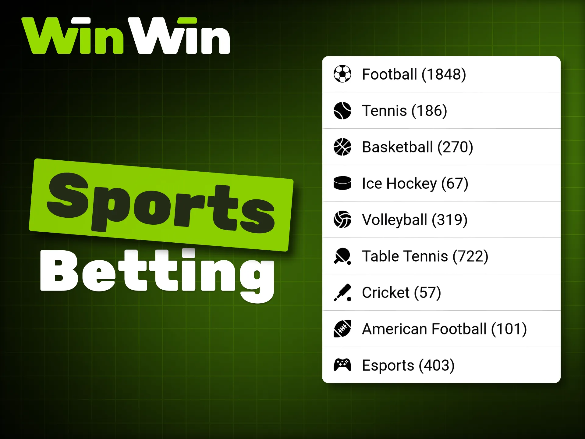 Discover a broad range of sports betting opportunities at WinWin.