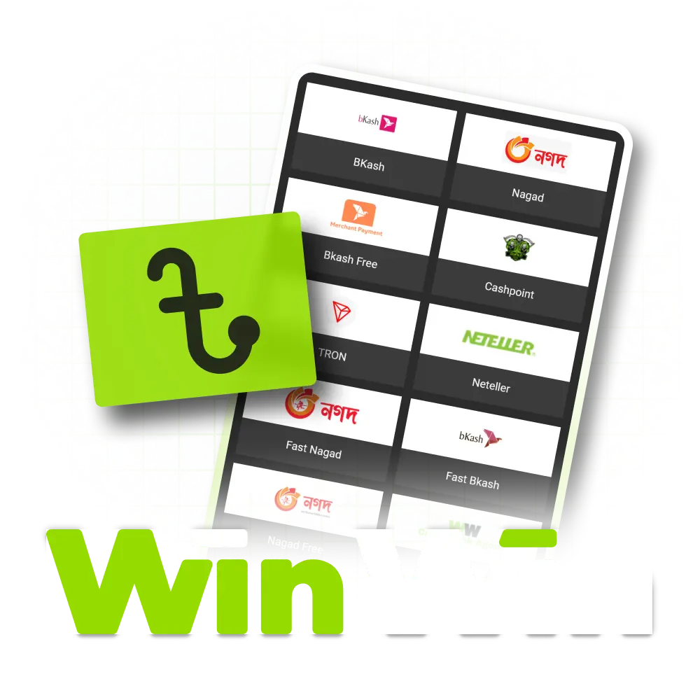 WinWin provides the most popular payment options available in Bangladesh.