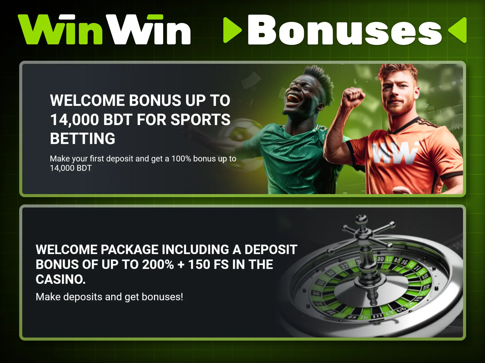 WinWin offers exciting bonuses to new users.