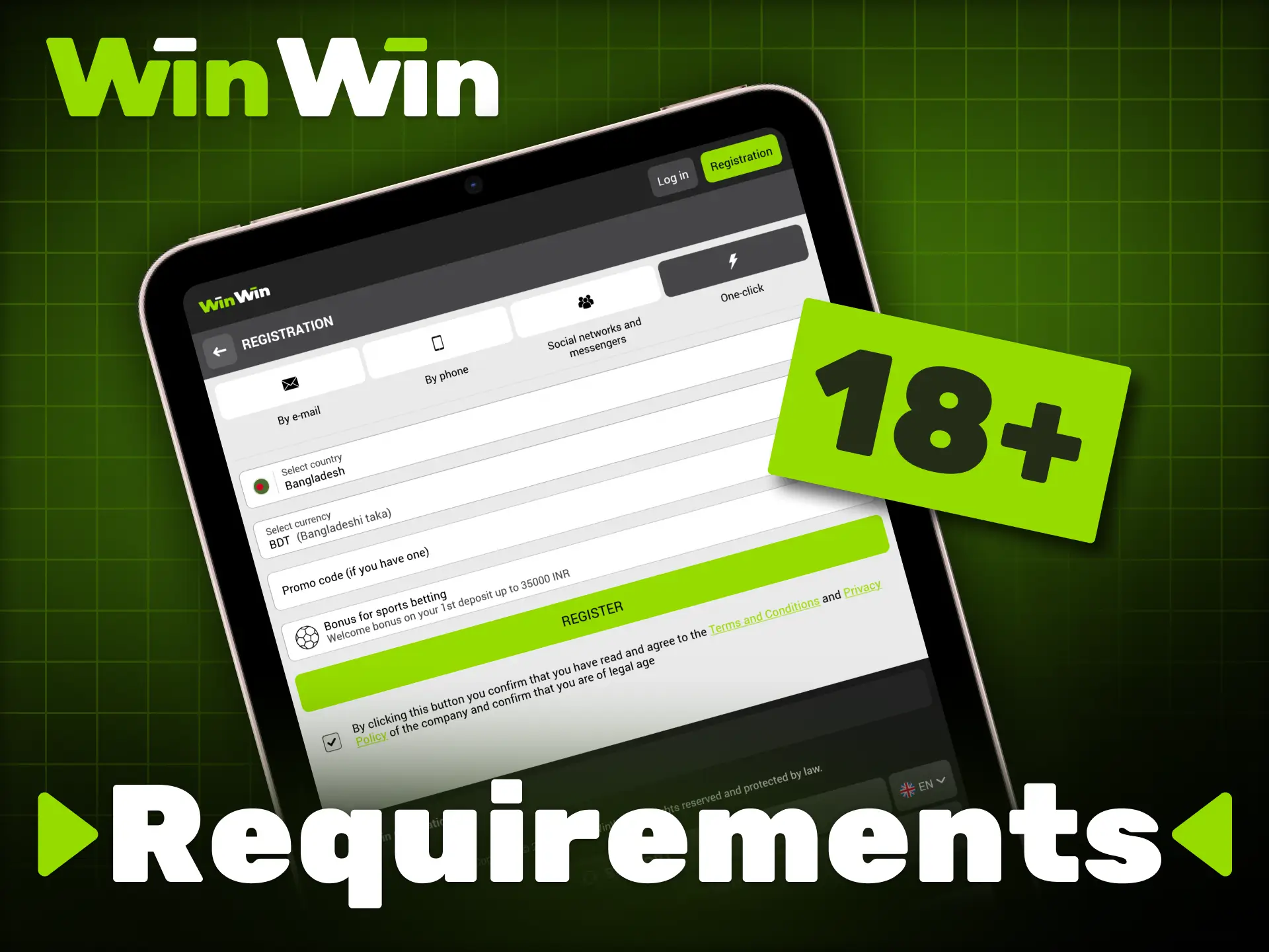 Users of WinWin online casino must be of legal gambling age.