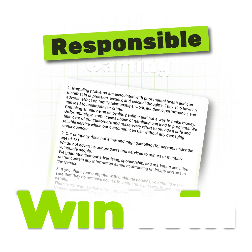 WinWin online casino is committed to promoting responsible gaming.