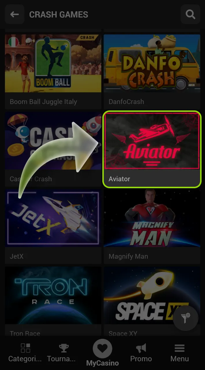 Find the Aviator game on the WinWin site.