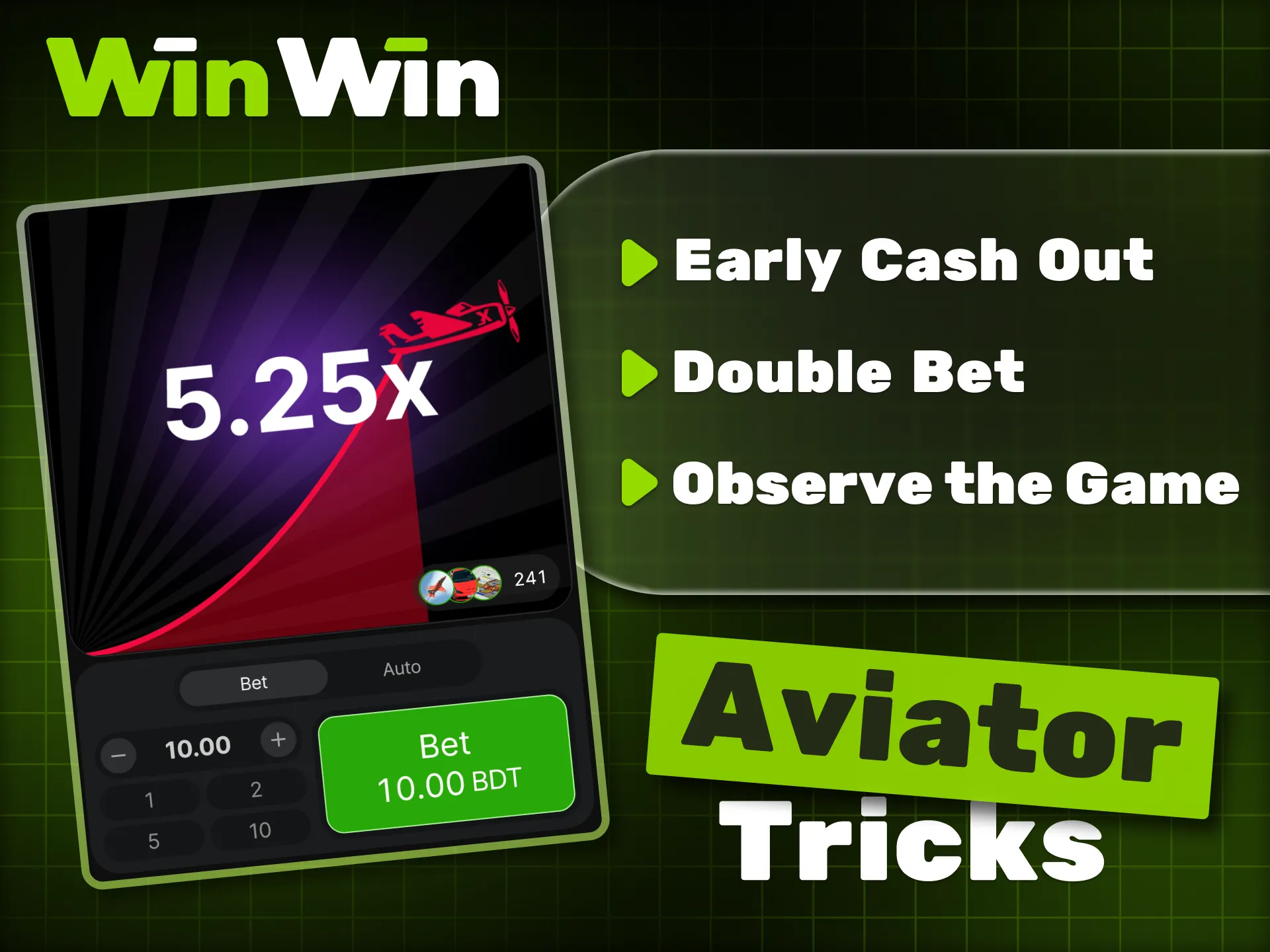 Find out winning tips for playing WinWin Aviator.