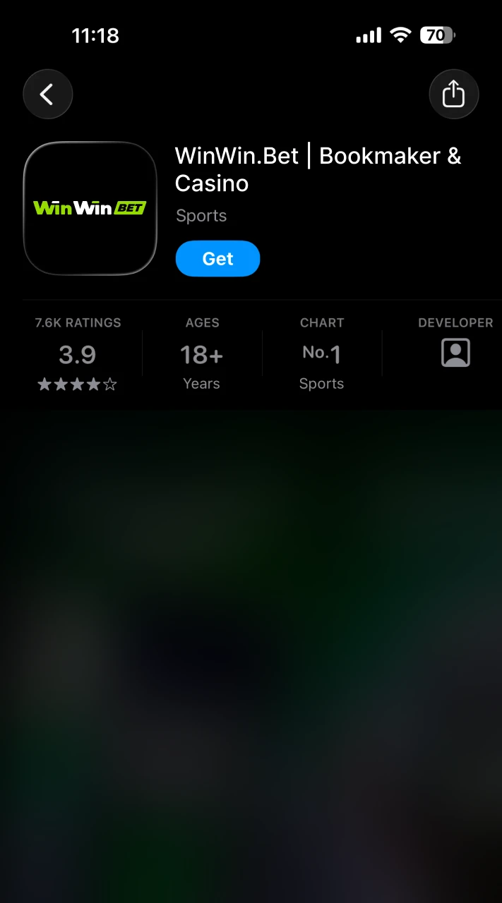 Open App Store with the WinWin mobile app.