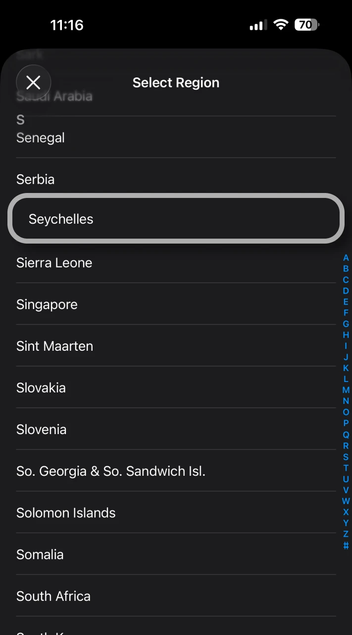 Change the region in your account setting.